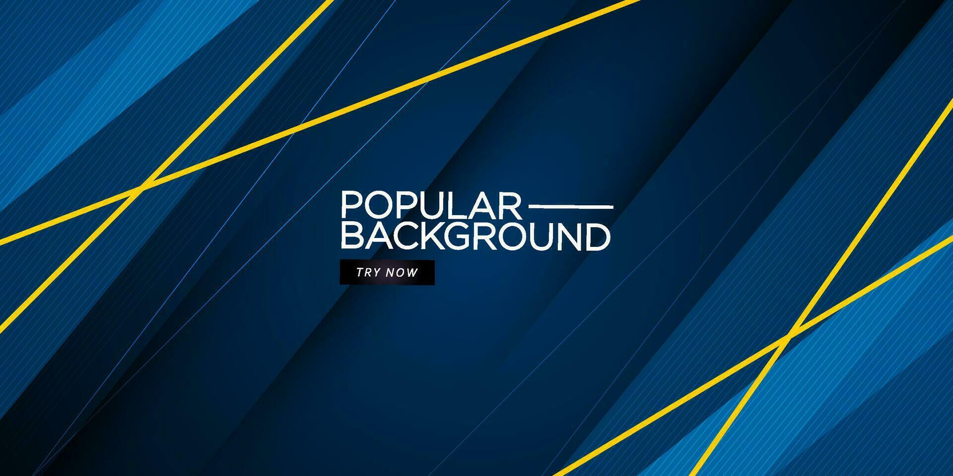 Abstract dark blue background with overlap pattern and yellow lines element background for banner design. Eps10 vector