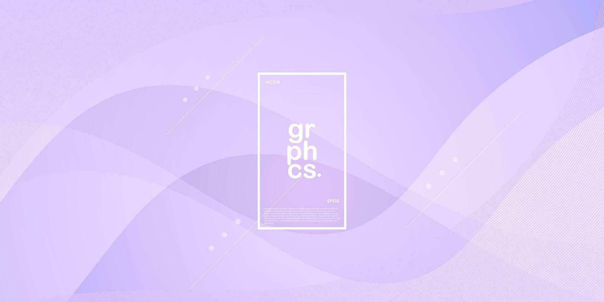 Abstract pastel lilac violet lavender purple with gradient wave background. Simple pattern for display product ad website template wallpaper poster. Eps10 vector