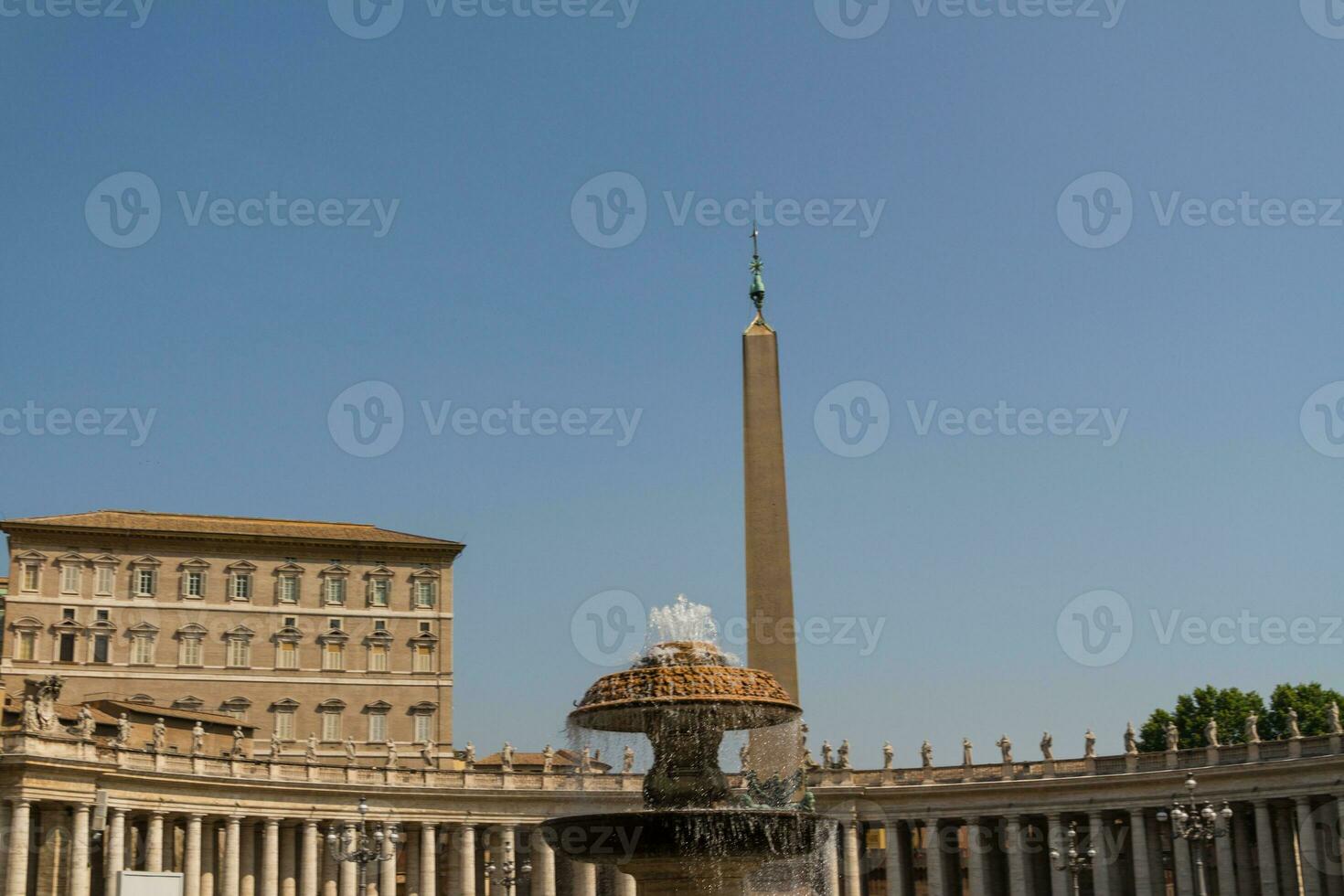 Buildings in Vatican, the Holy See within Rome, Italy. Part of Saint Peter's Basilica. photo