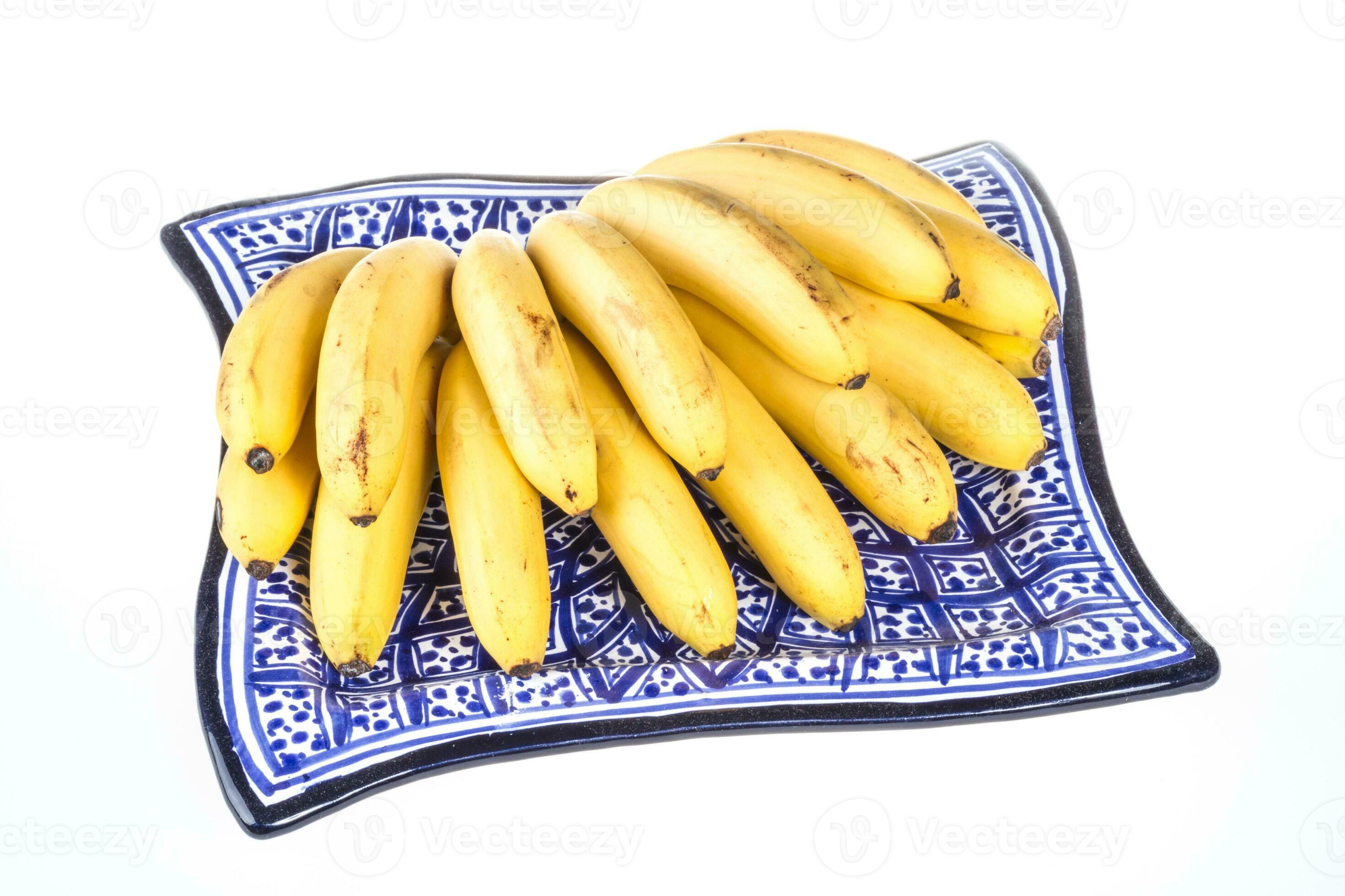 Mini bananas isolated on a white background 34070223 Stock Photo at