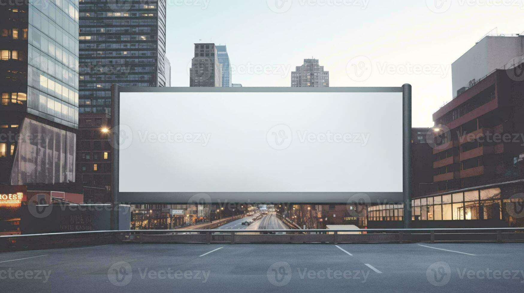 a large billboard in a city AI Generated photo