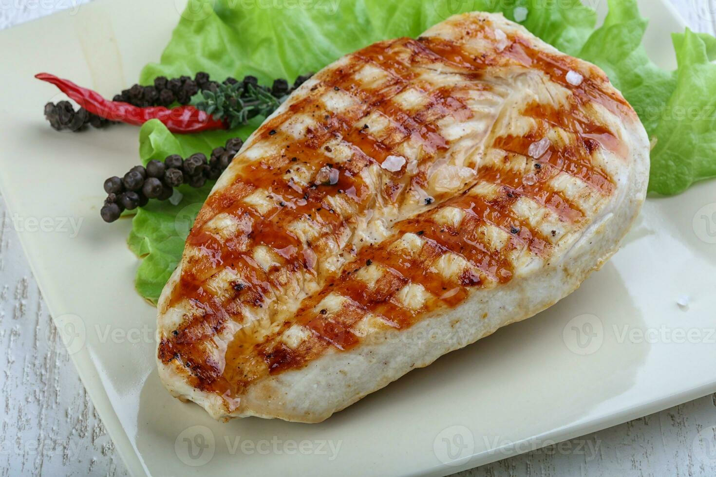 Grilled turkey breast photo