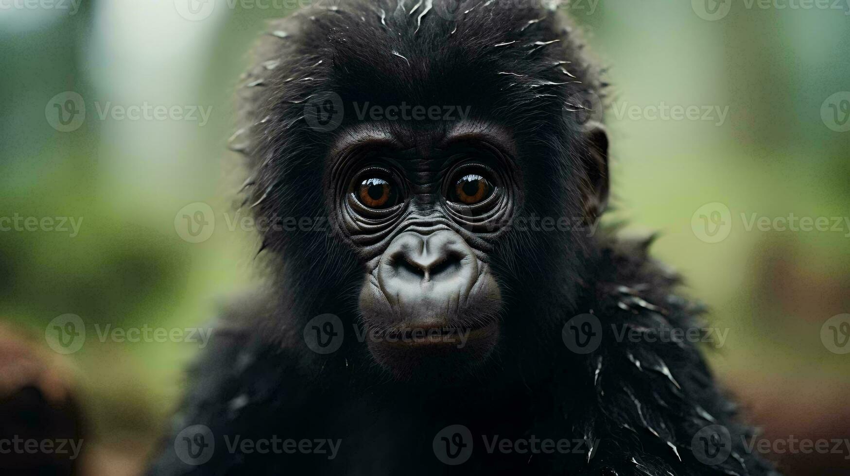 a close up of a monkey AI Generated photo