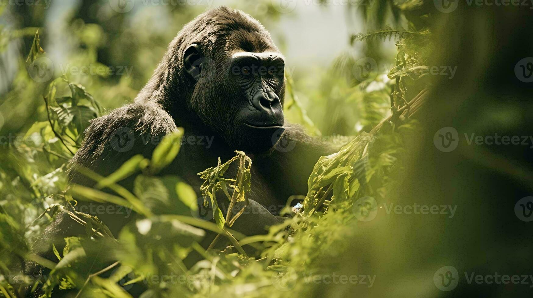 a monkey in a tree AI Generated photo