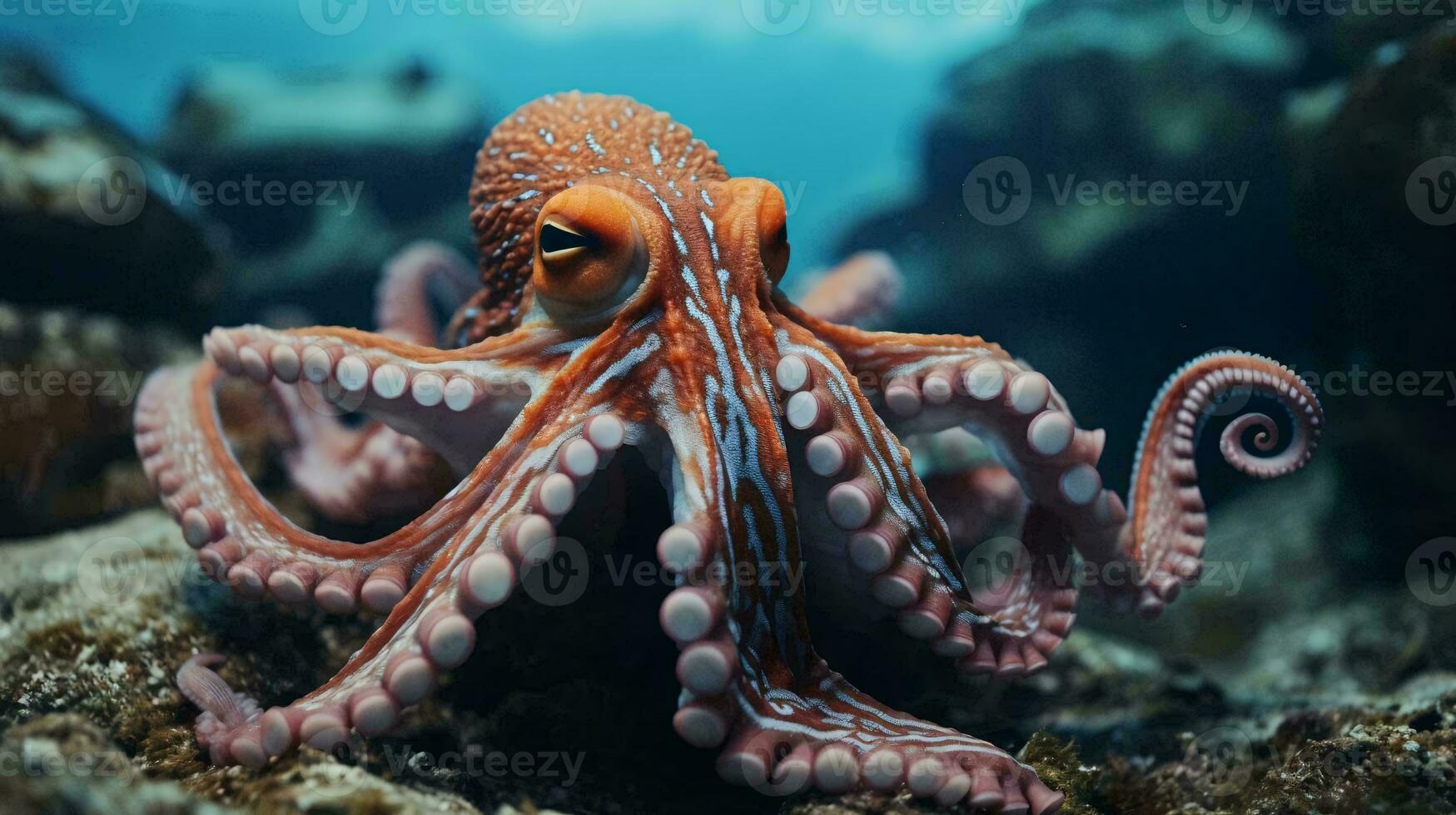 a close-up of a sea creature AI Generated photo