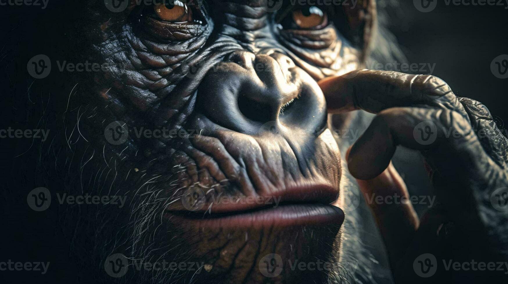 a close up of a gorilla AI Generated photo