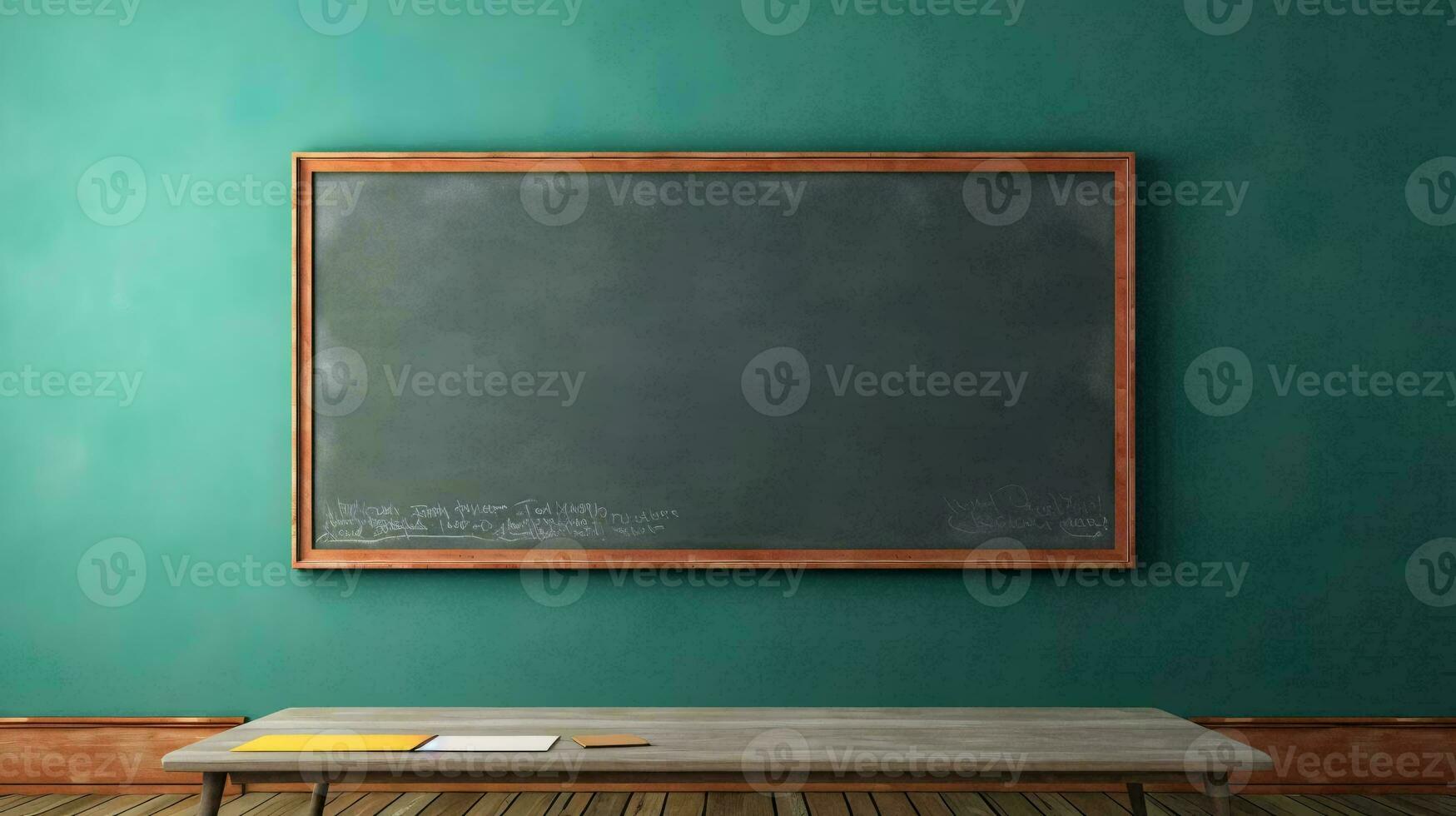 a chalkboard on a wall AI Generated photo