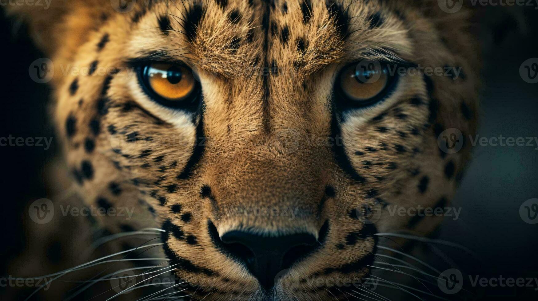 a close up of a leopard AI Generated photo