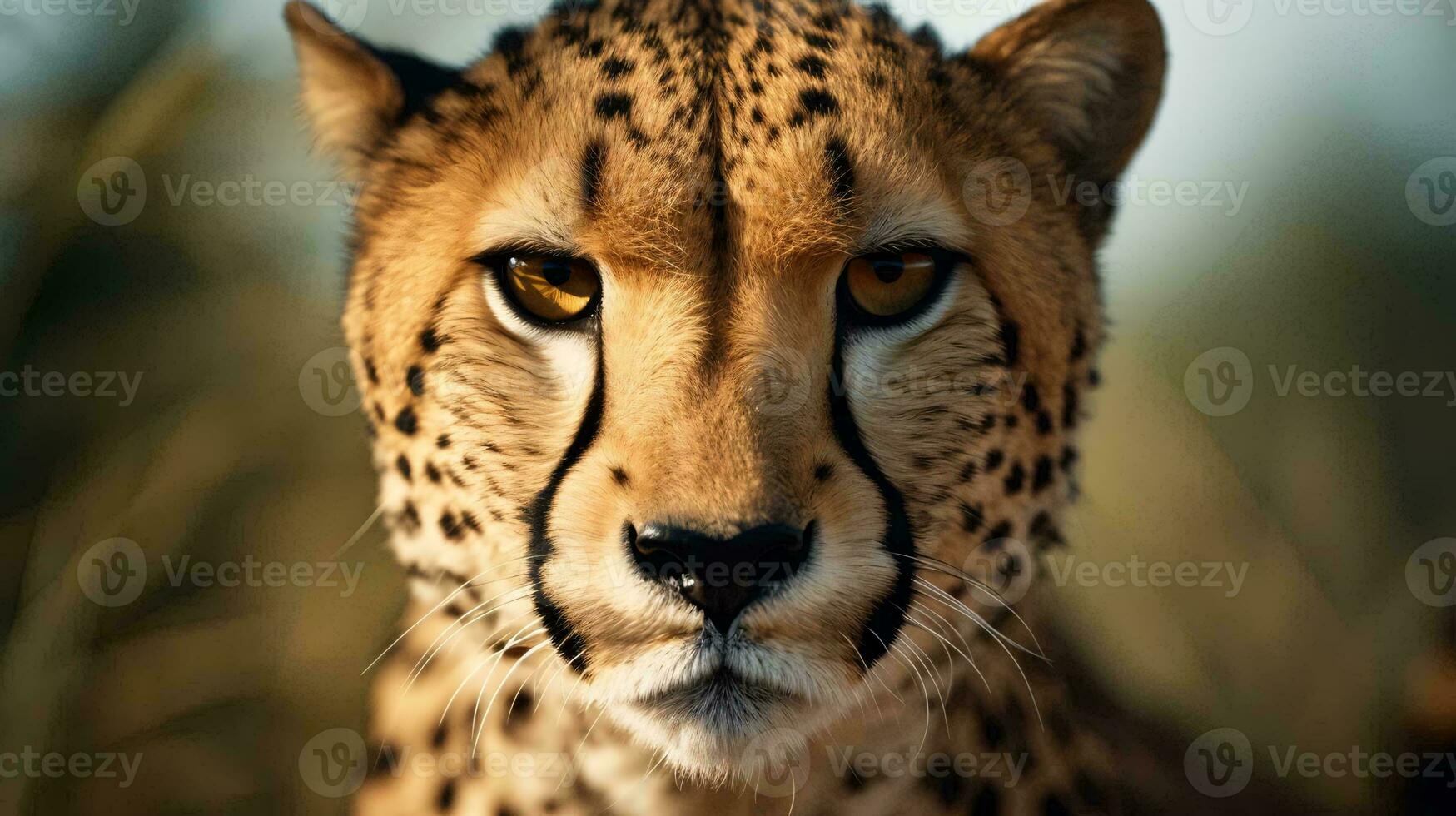 a close up of a leopard AI Generated photo