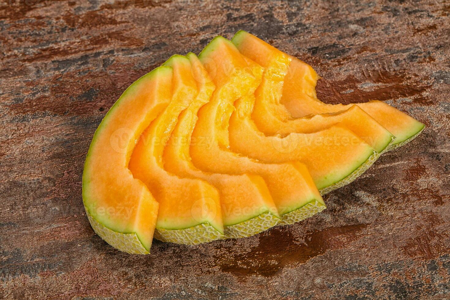 Sliced tasty sweet sliced melon photo
