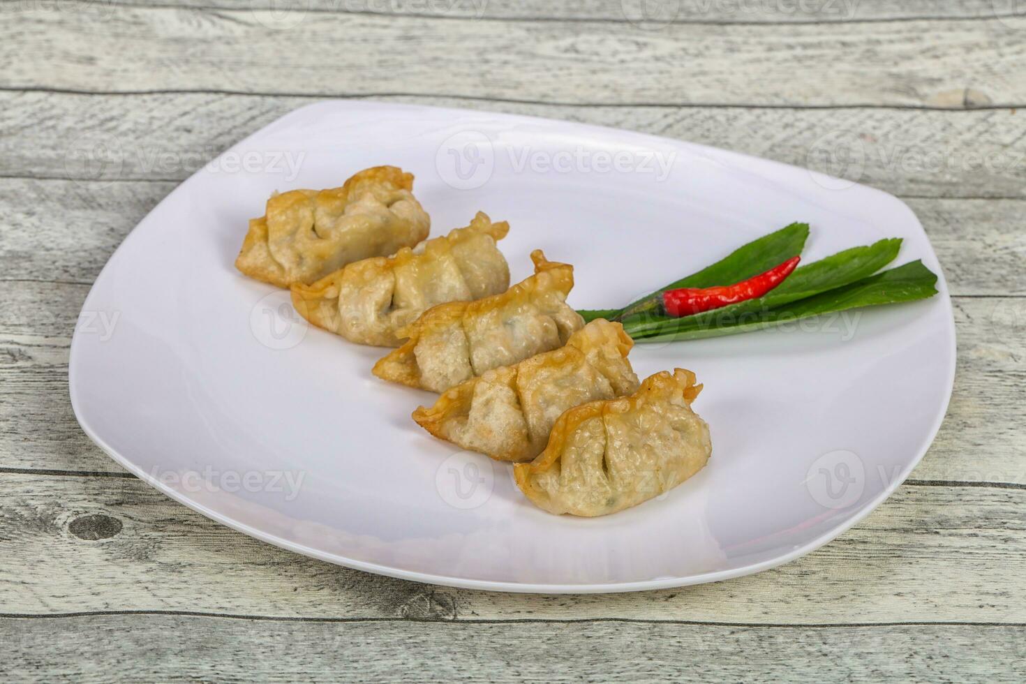 Japanese traditional cuisine Gyoza dumplings photo