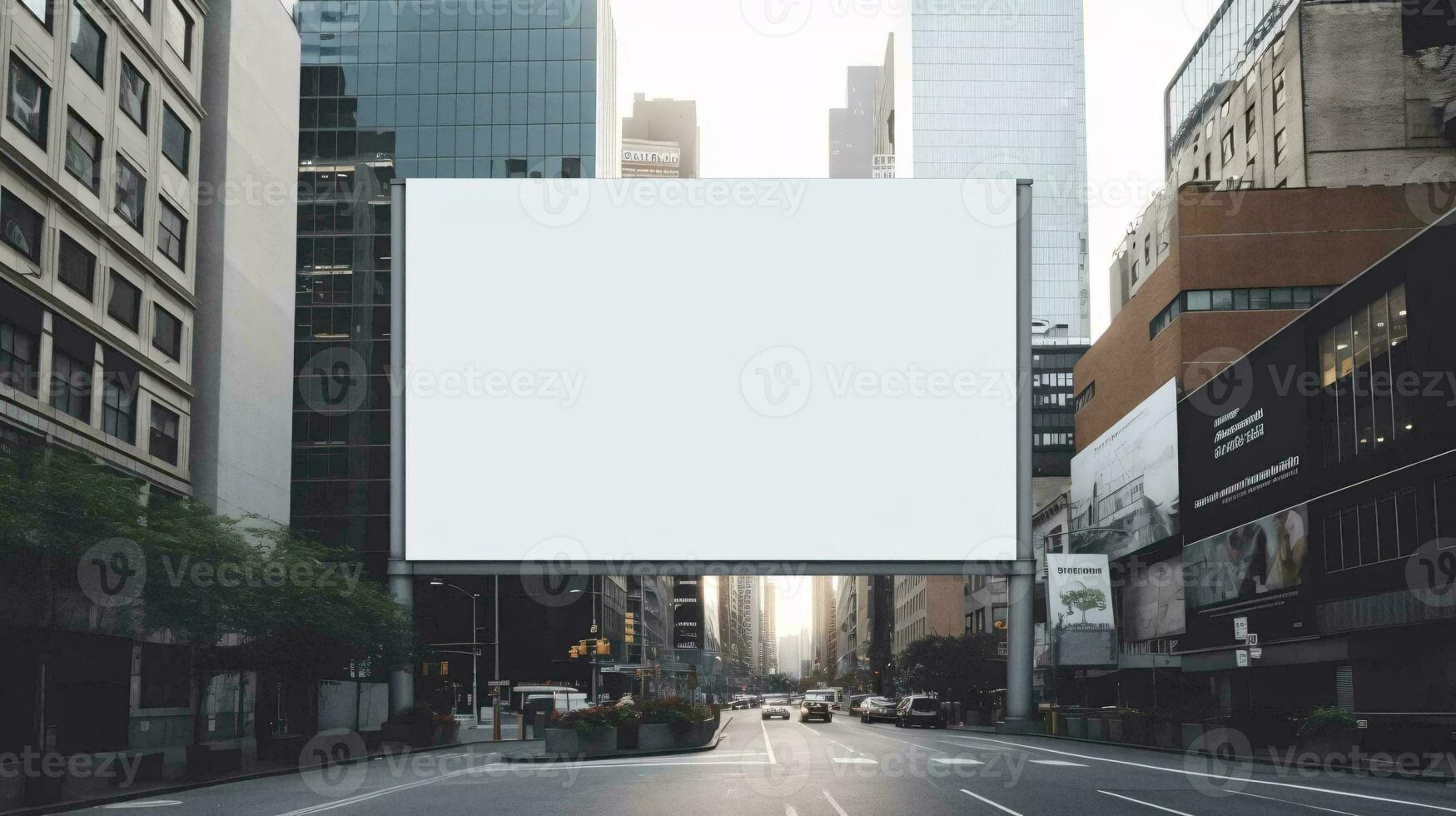 a large billboard in a city AI Generated photo
