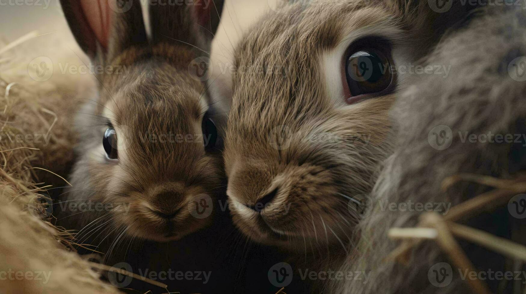 a couple of bunnies AI Generated photo