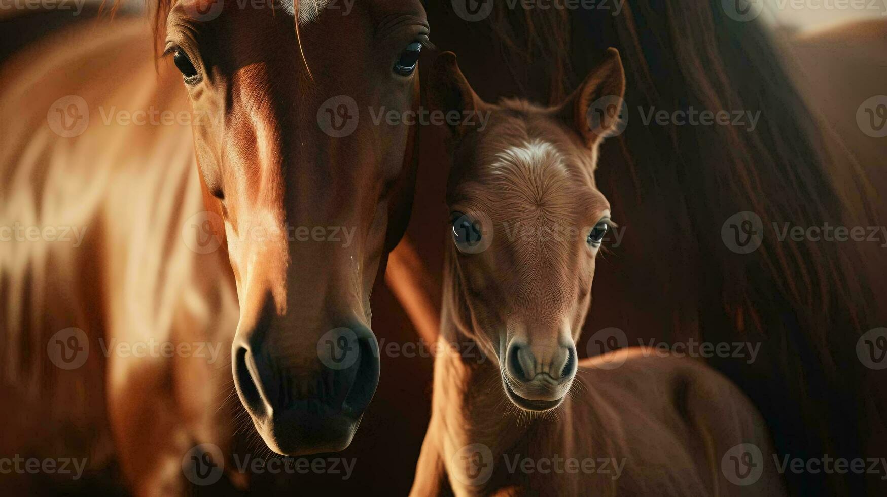 a couple of horses AI Generated photo