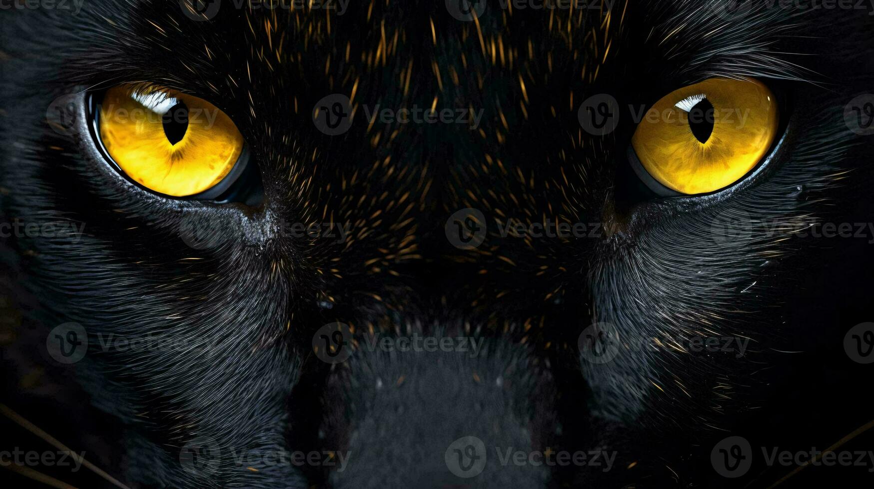 close up of a cat's eyes AI Generated photo