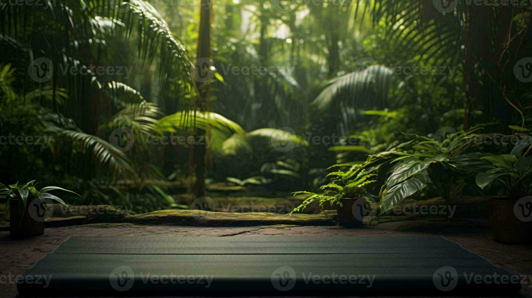 a group of plants in a room AI Generated photo