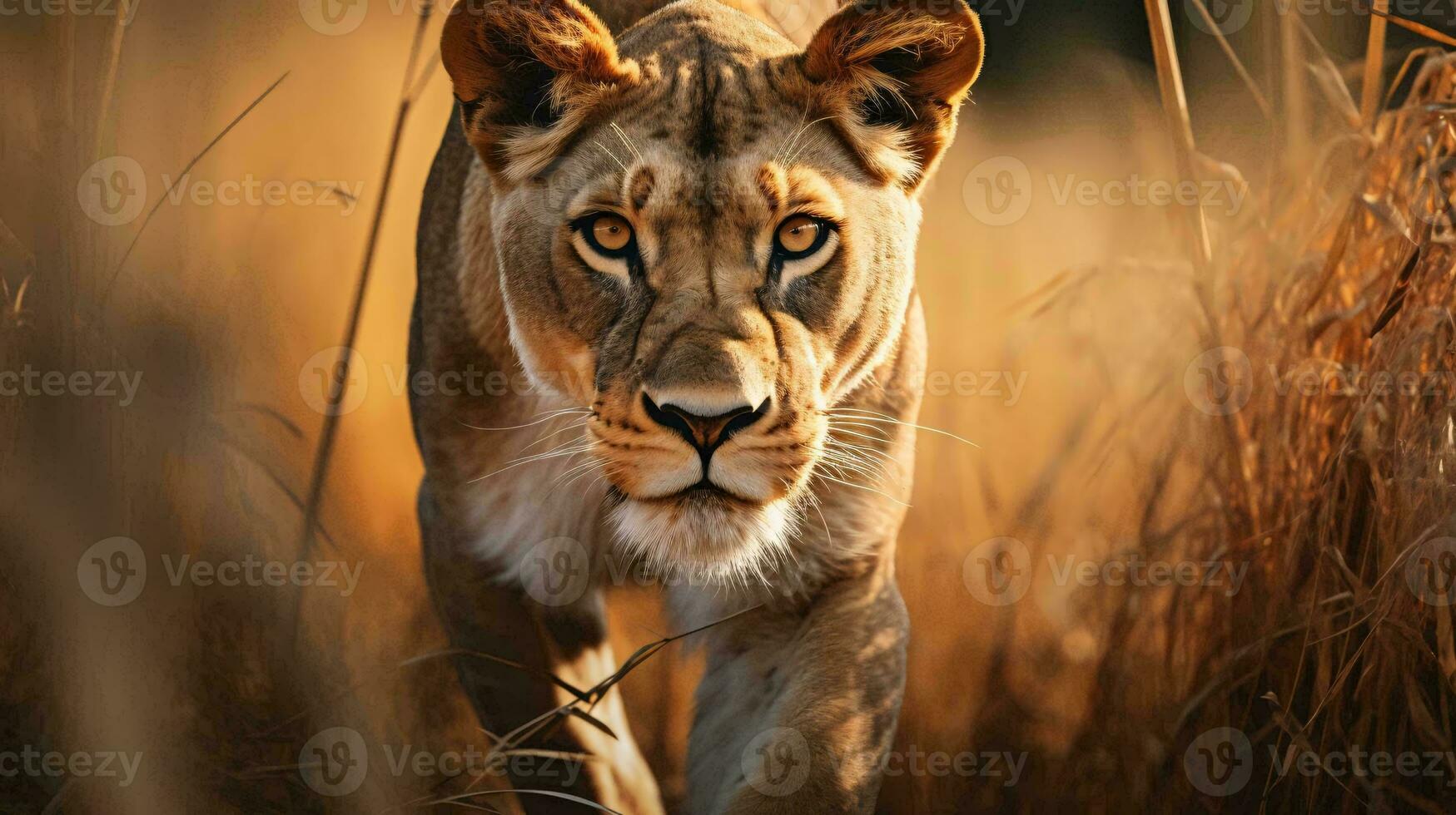 a lion in a tree AI Generated photo