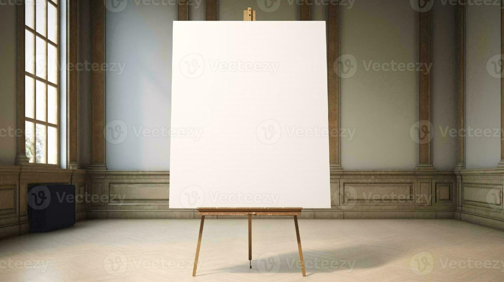 a white board in a room AI Generated photo