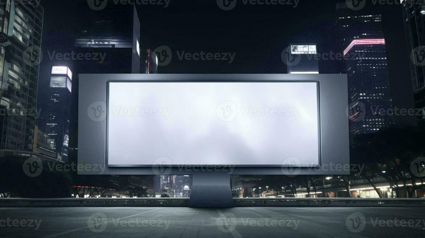 a large screen in a city AI Generated photo