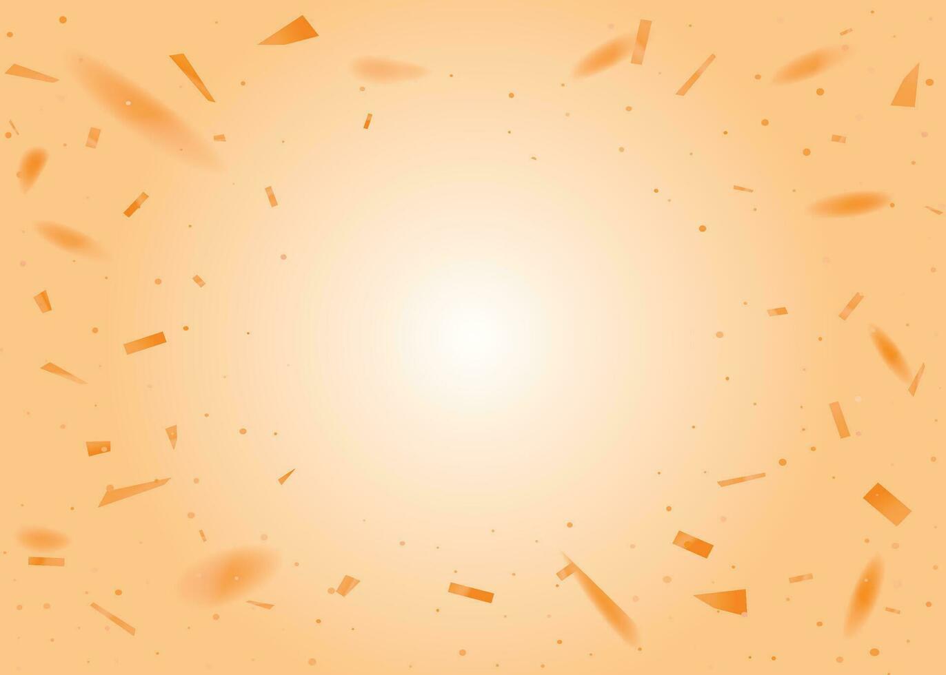 Gradient blank party template background with orange confetti vector