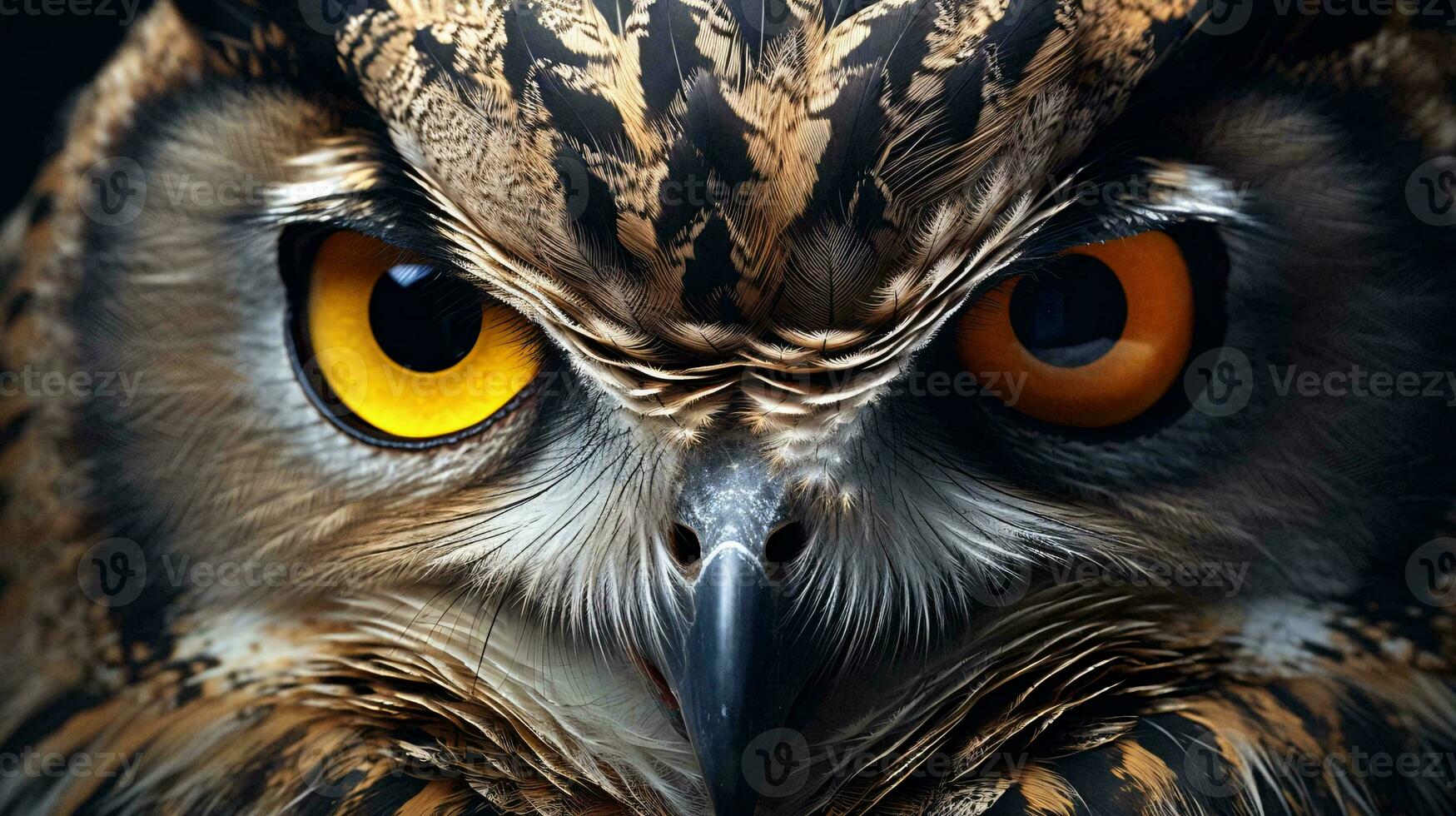 close up of an owl AI Generated photo