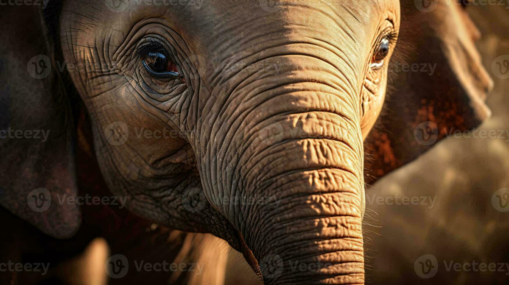 a close up of an elephant AI Generated photo