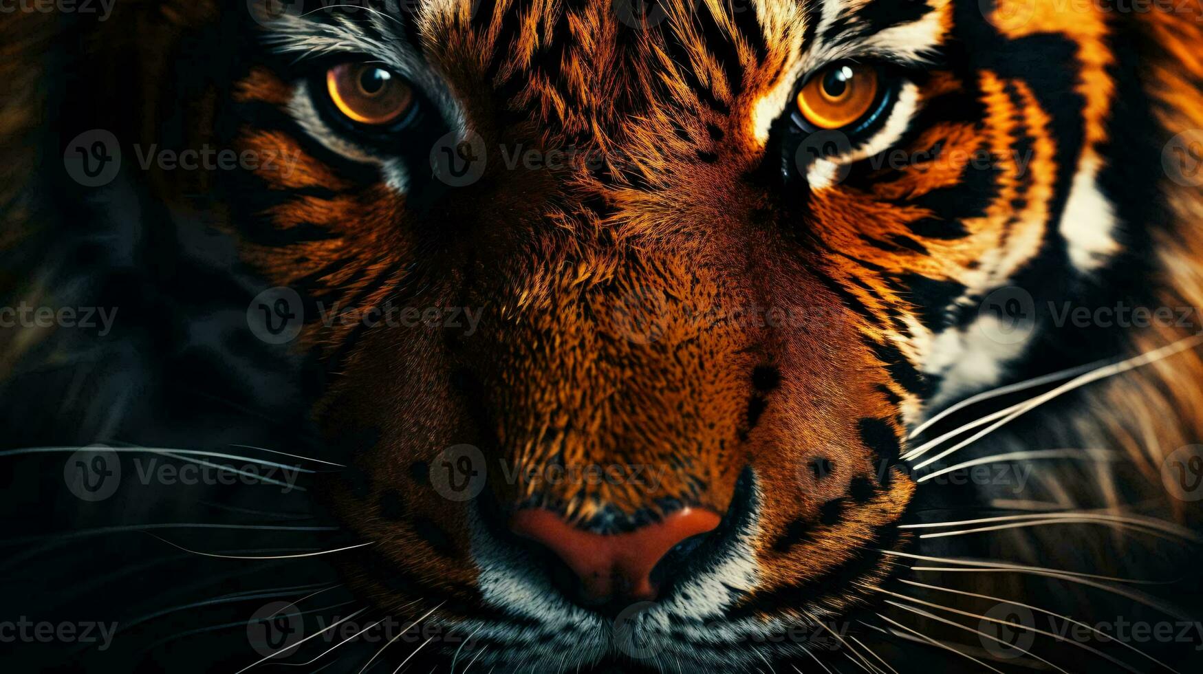 a close up of a tiger AI Generated photo