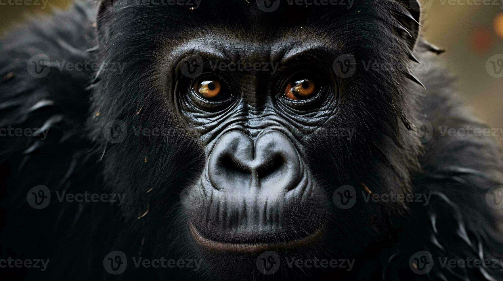 a close up of a monkey AI Generated photo