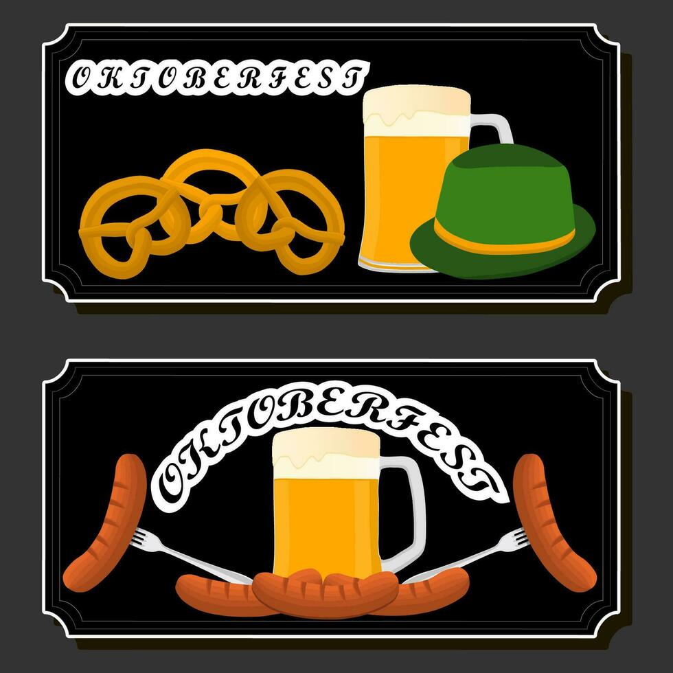 Beautiful illustration on theme of celebrating annual Oktoberfest holiday vector