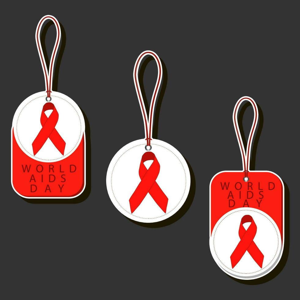 Beautiful illustration on theme of celebrating annual holiday World Aids Day vector