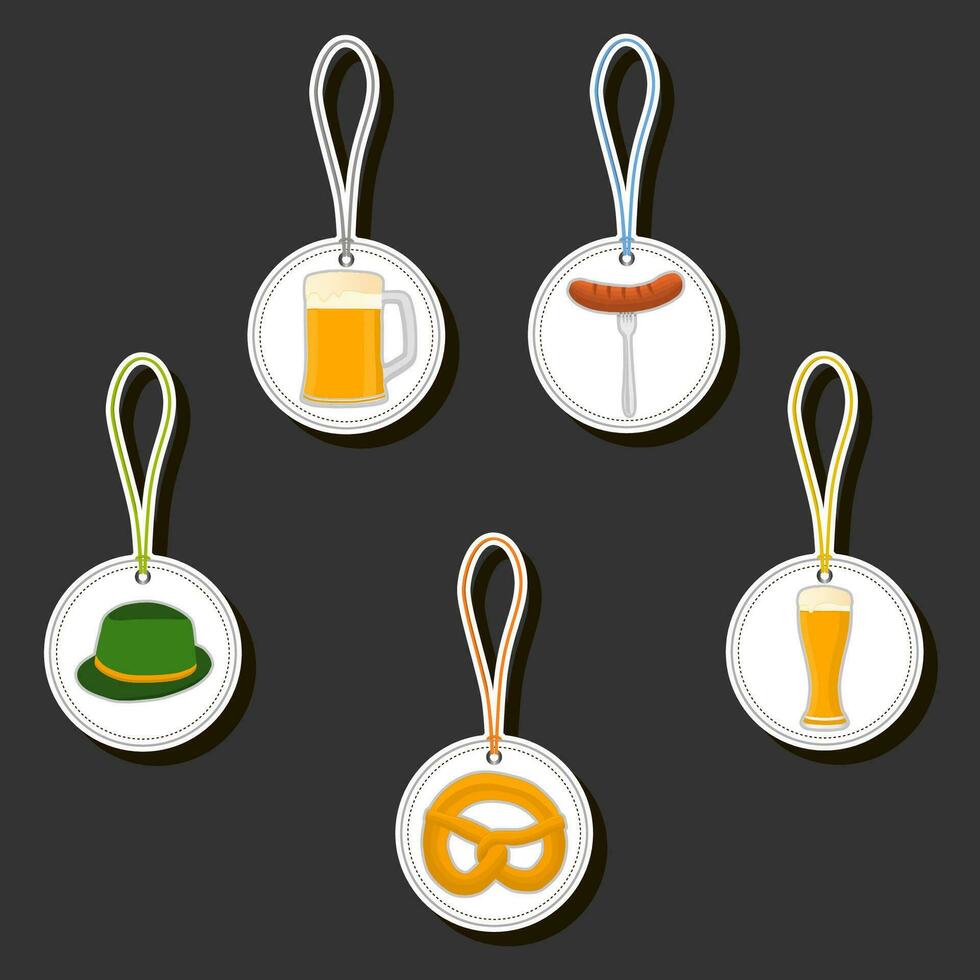 Beautiful illustration on theme of celebrating annual Oktoberfest holiday vector
