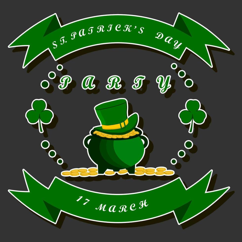 Beautiful illustration on theme of celebrating annual holiday St. Patrick's Day vector