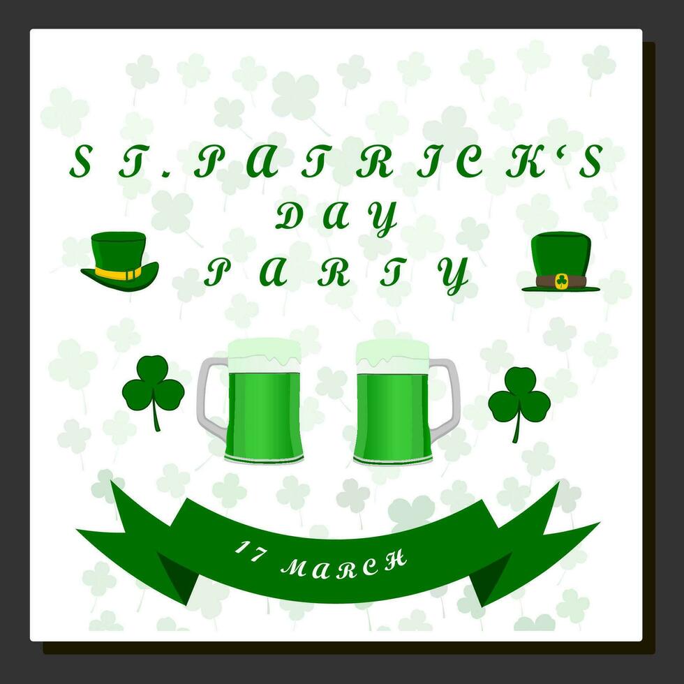 Beautiful illustration on theme of celebrating annual holiday St. Patrick's Day vector