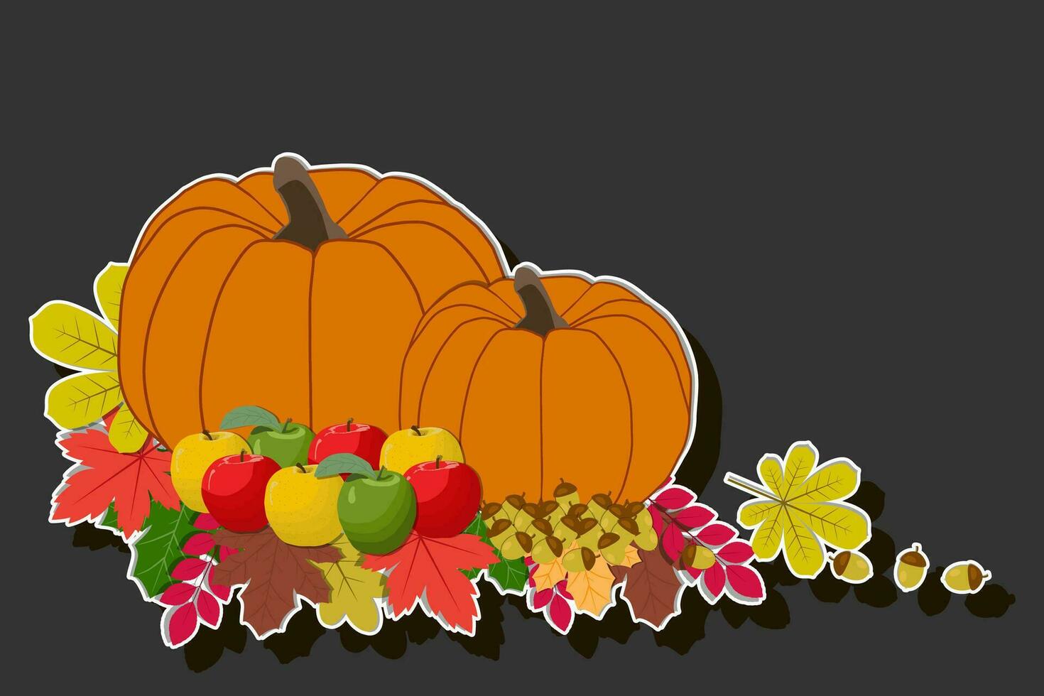 Beautiful illustration on theme of celebrating annual holiday Thanksgiving Day vector