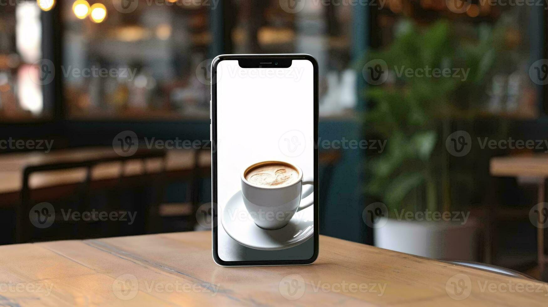 a glass of coffee on a table AI Generated photo