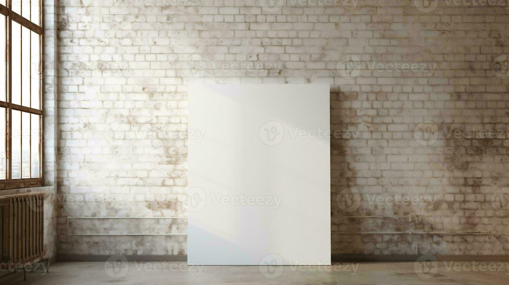 a white door in a brick wall AI Generated photo