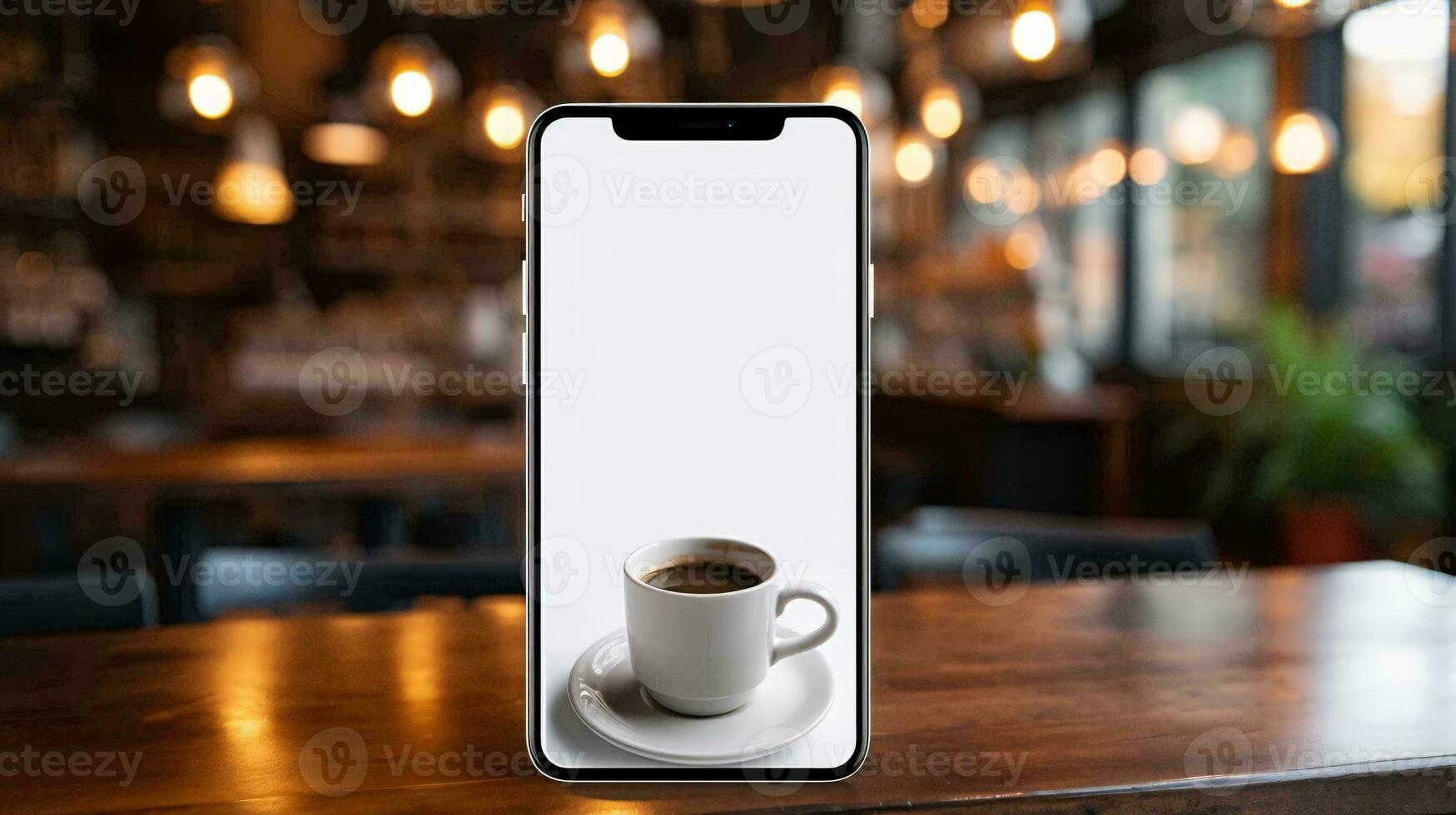 a glass of milk and a cup of coffee on a table AI Generated photo