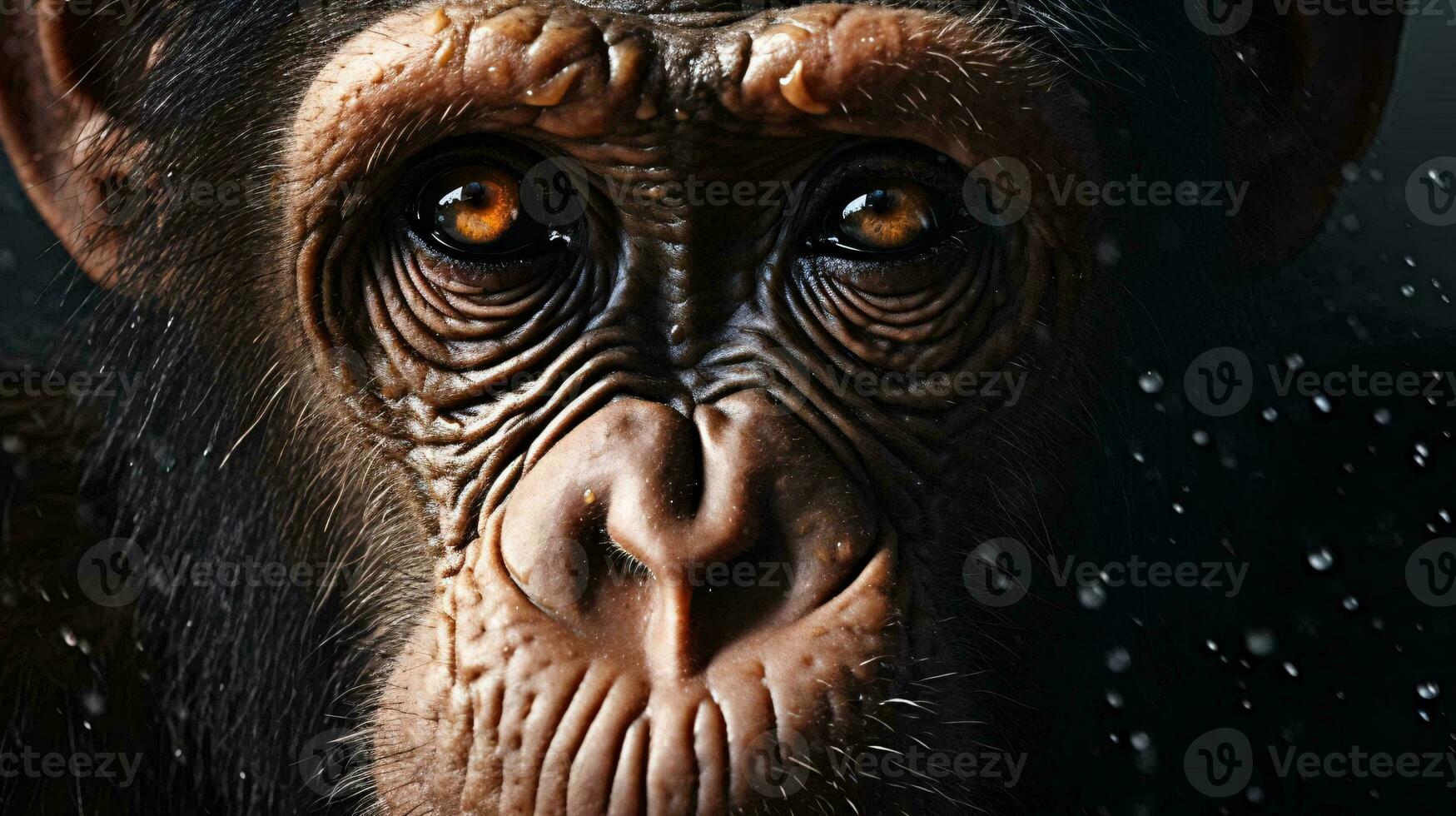 a close up of a gorilla AI Generated photo
