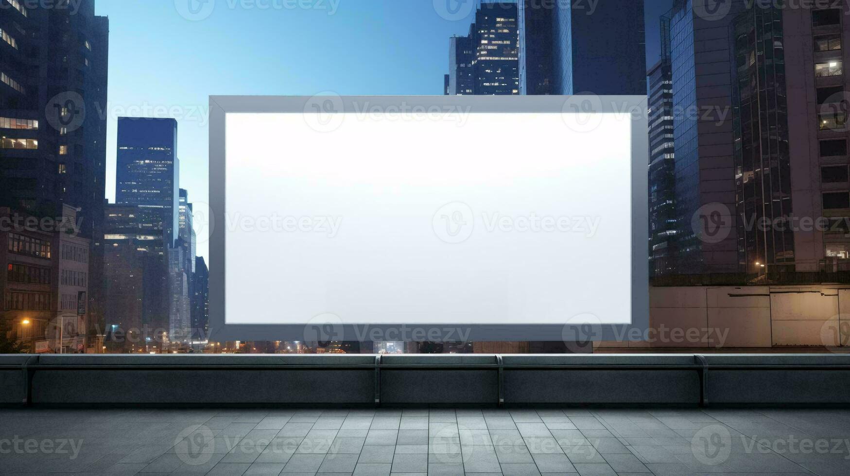 a large screen in a city AI Generated photo