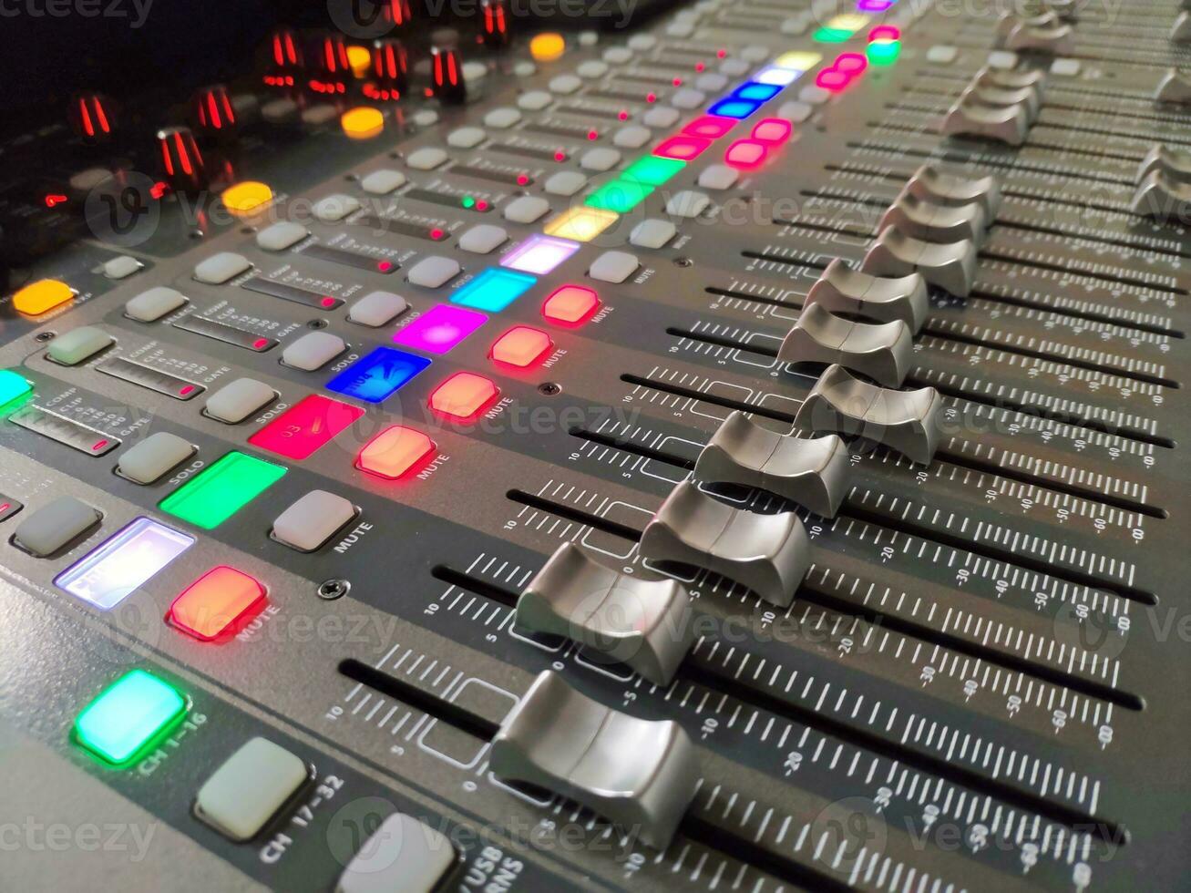 Professional music console background photo