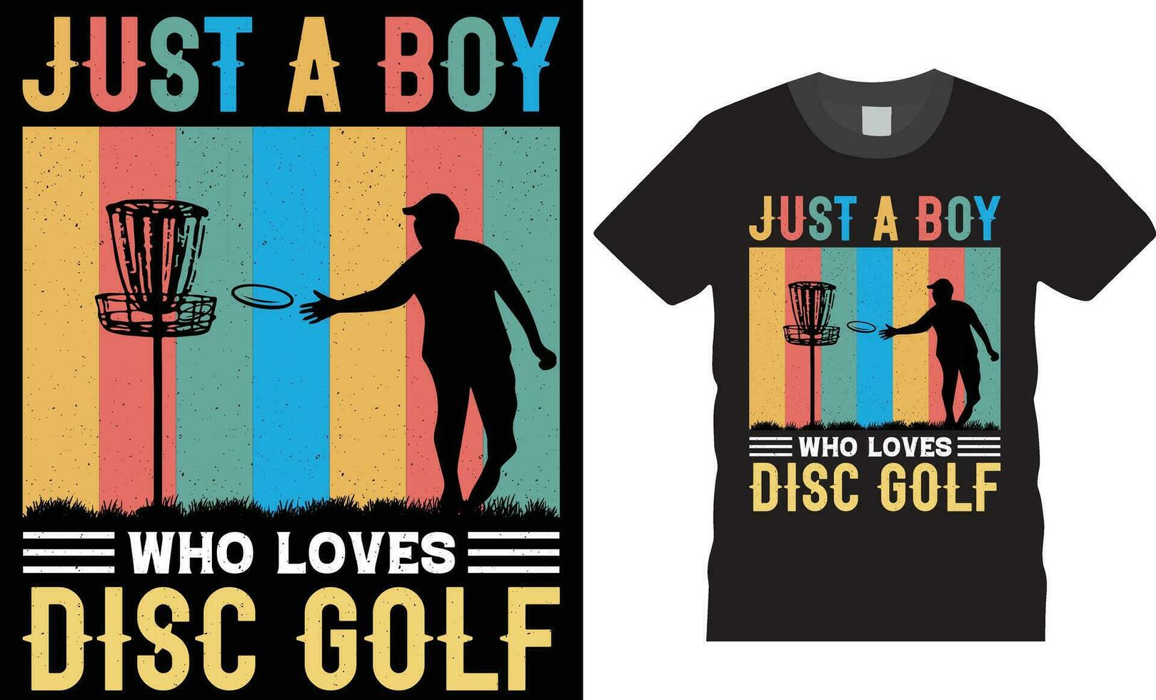 Just a boy who loves disc golf. Golf Typography t shirt design vector template