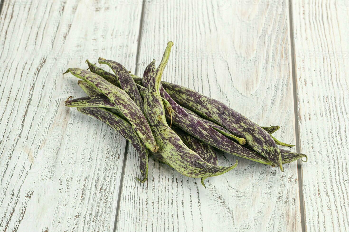 Raw green bean string heap photo