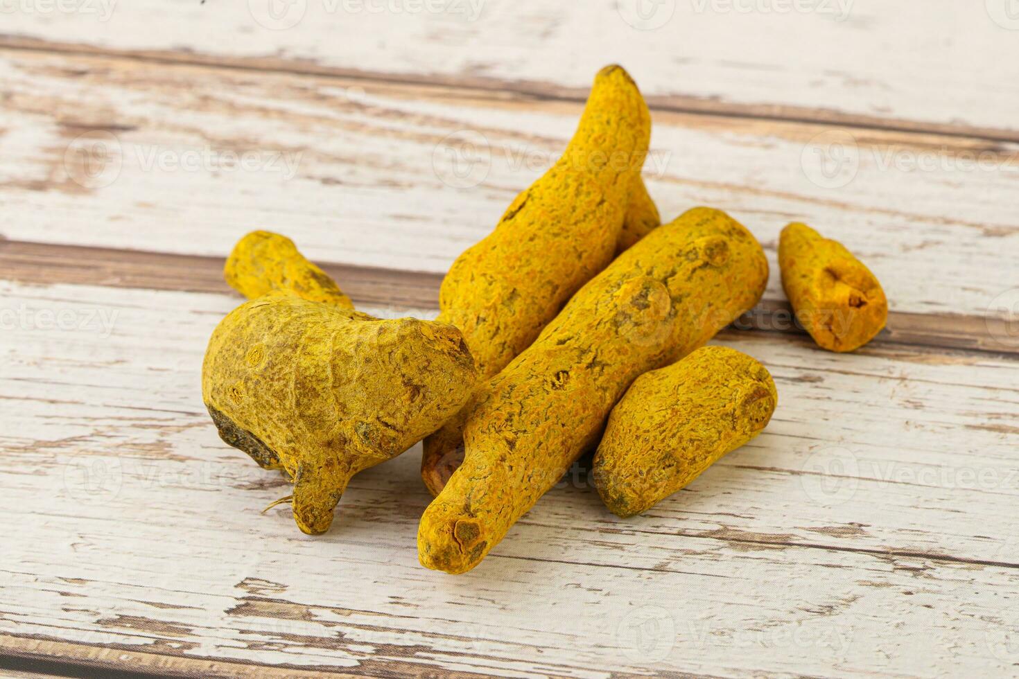 Indian spices - Turmeric root Curcuma photo
