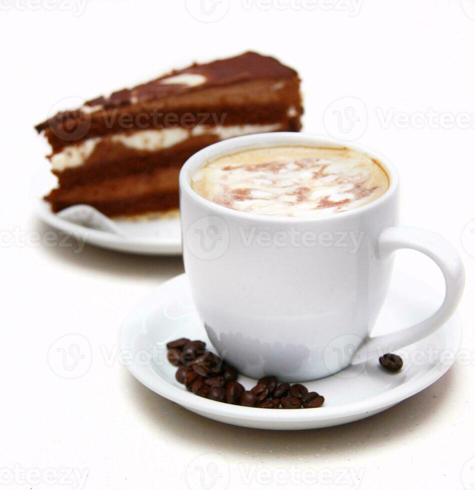 coffee and chocolate cake photo