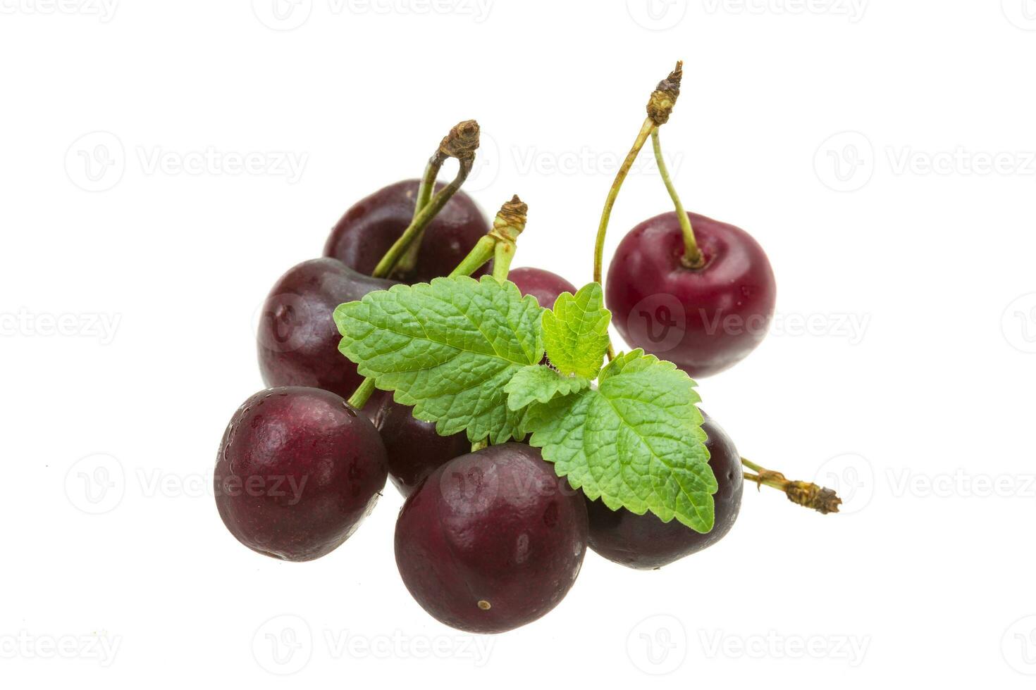 Cherry isolated on white photo