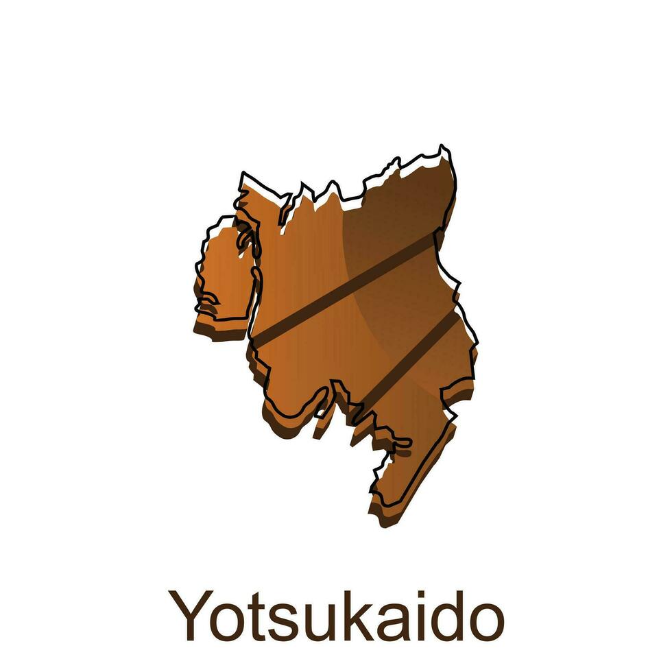 mapa ciudad de yotsukaido diseño, alto detallado vector mapa - Japón vector diseño modelo