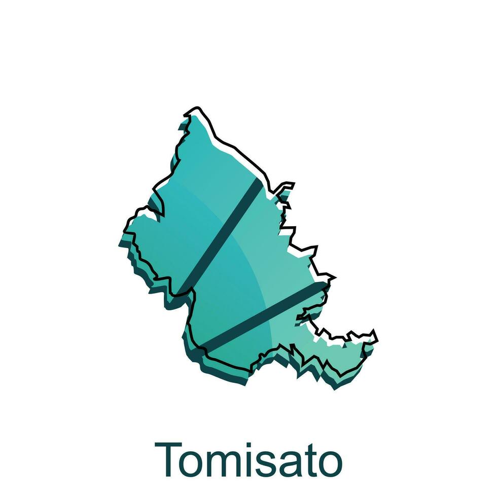 Map City of Tomisato design, High detailed vector map - Japan Vector Design Template