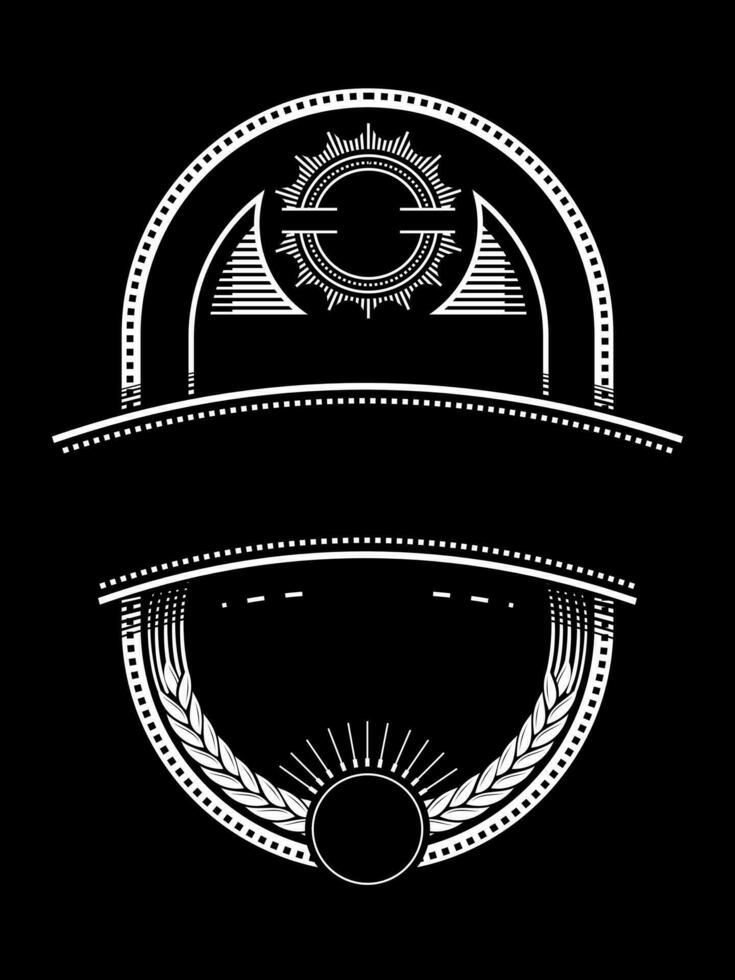 vector vintage frame in black and white