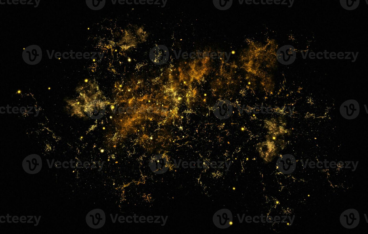 gold and orange galaxy watercolor stars splashes Background photo