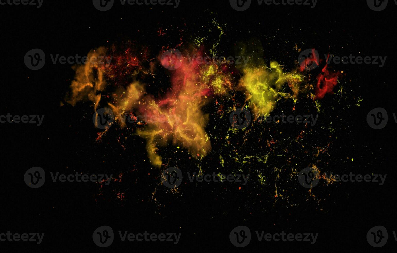 gold and orange galaxy watercolor stars splashes Background photo